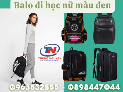 cặp đi học nữ cấp 2 cá tính