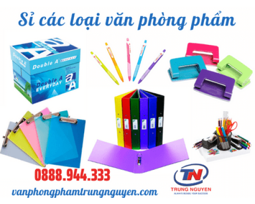 Sỉ các loại văn phòng phẩm - VPP Trung Nguyên Sỉ các loại văn phòng phẩm - VPP Trung Nguyên